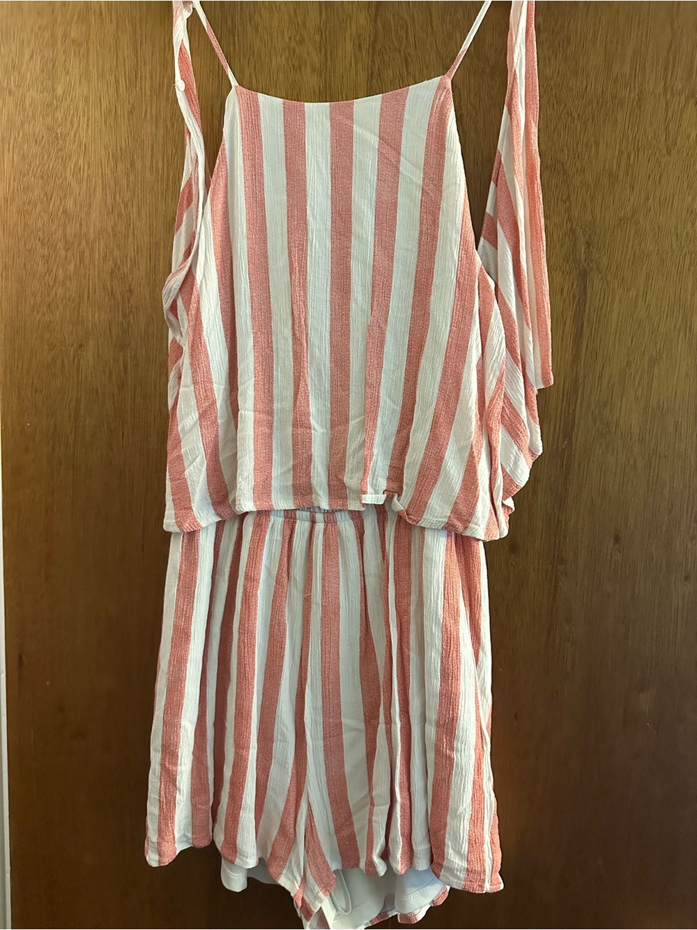 Striped Pink and White Summer Romper